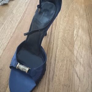 Gucci Bamboo Accent Satin Sandals